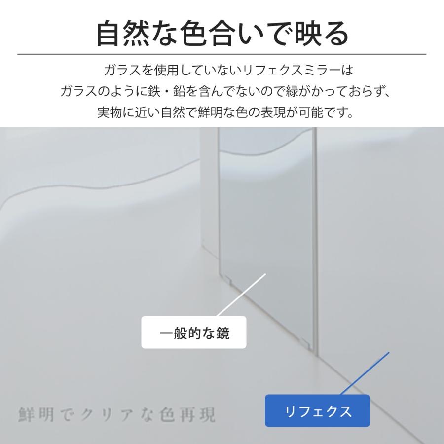 割れない鏡 リフェクスミラー ドア掛けミラー 姿見 20×120ｃｍ （ 鏡 全身 ミラー かがみ 割れない ）｜interior-palette｜12