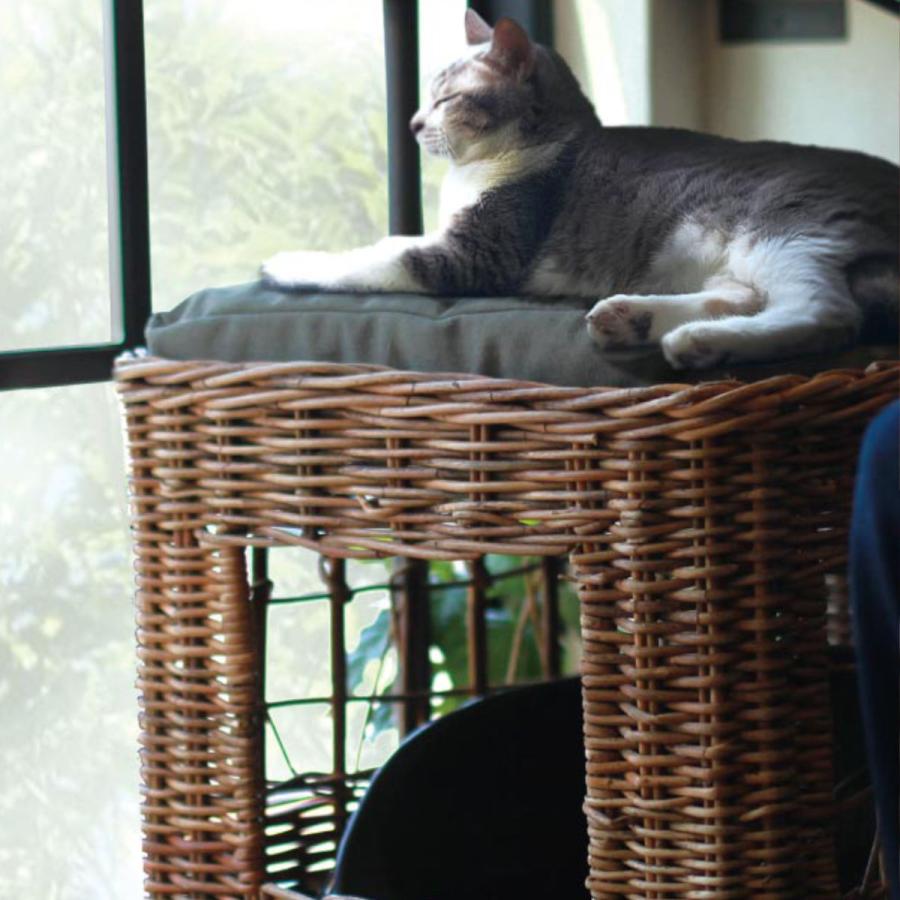 Creer(家具、インテリア) トイレカバー 猫 トイレ ラタン Creer(家具、インテリア) トイレカバー 猫 トイレ ラタン