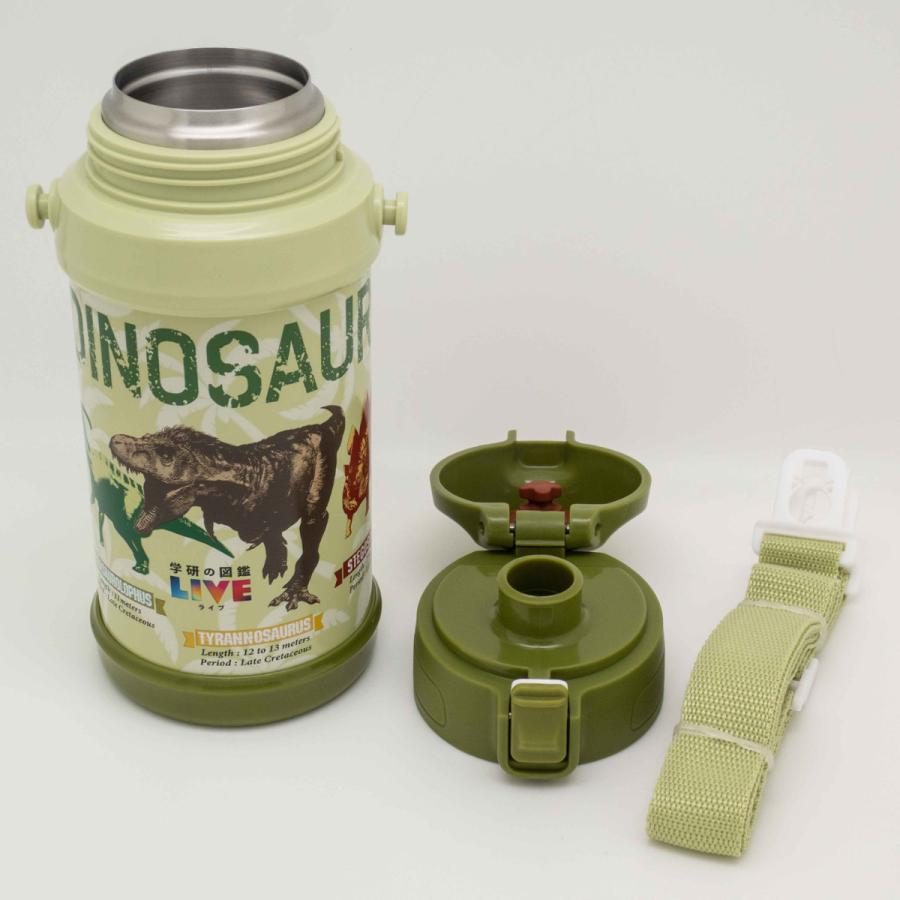 水筒 600ml ダイレクトステンレスボトル 学研の図鑑LIVE （ 恐竜 直飲み 保冷専用 ステンレスボトル ダイレクトボトル ワンタッチ ...