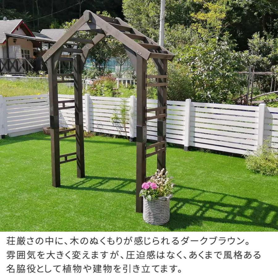 アーチ 三角屋根用 単品 ガーデンアーチ （ 両開きゲート ガーデン