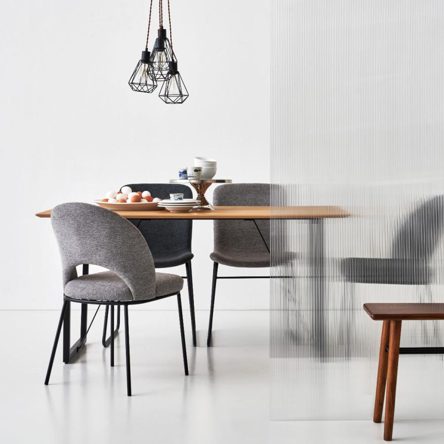 東谷 ダイニングチェア 同色2脚セット 座面高45cm スチール脚 （ 食卓