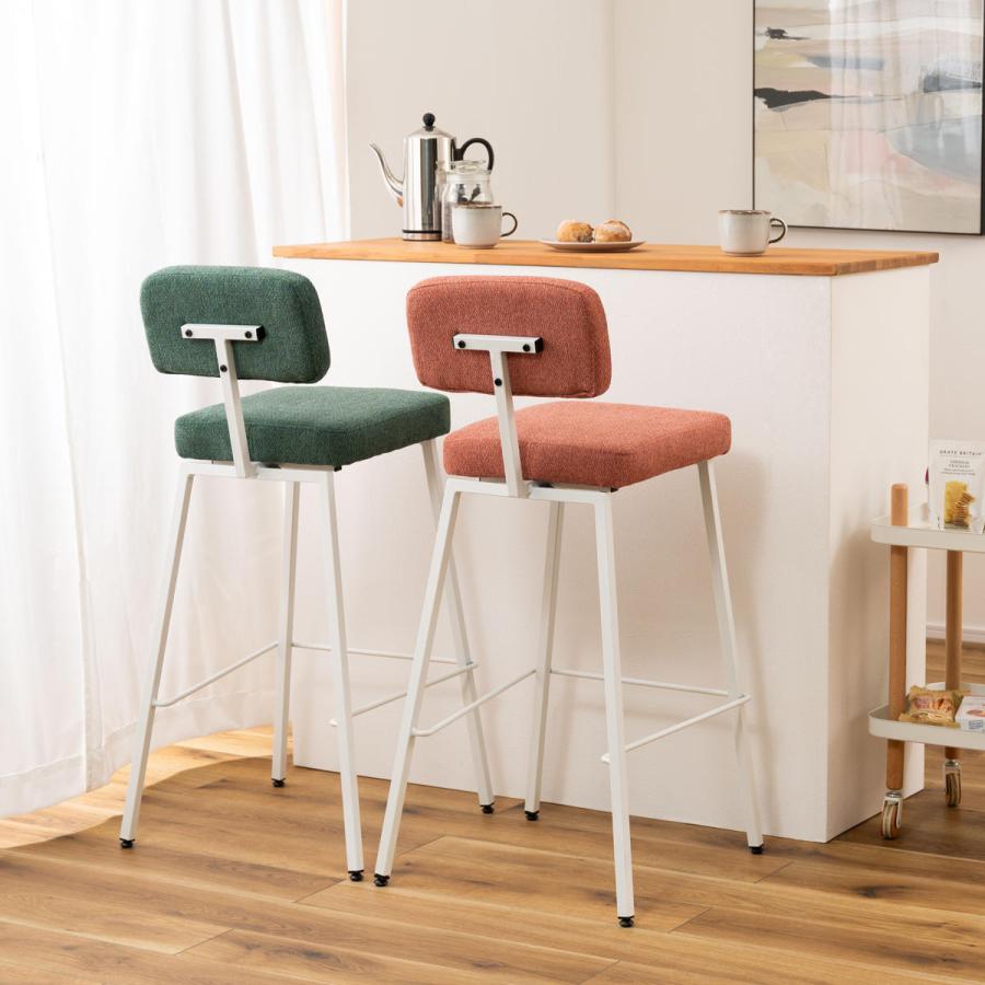 東谷 カウンターチェア 同色2脚セット 座面高77.5cm ハイチェア