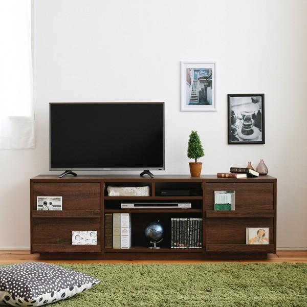 ブラウン テレビ台セット 引き出し付き　2／2 テレビ台 リビングボード 組み合わせ収納 引出し×2 幅150cm （ TV台 TV