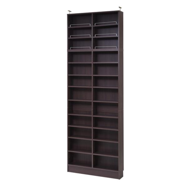 本棚 幅81cm 上置きセット 1cmピッチ ブックシェルフ スリム 薄型