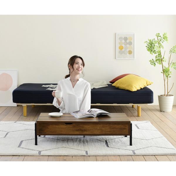 リフティングテーブル 幅94.5cm 高さ40cm センターテーブル 木目調