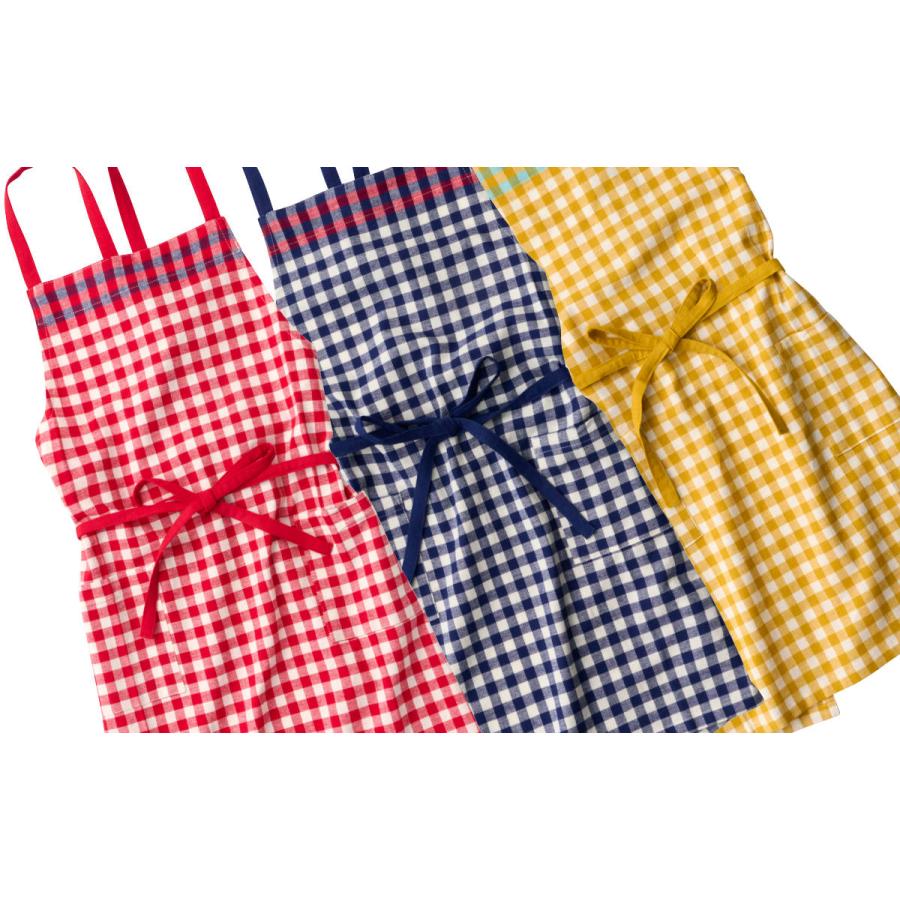 エプロン ヴィシー habitue （ キッチンエプロン アビチュアル 綿100