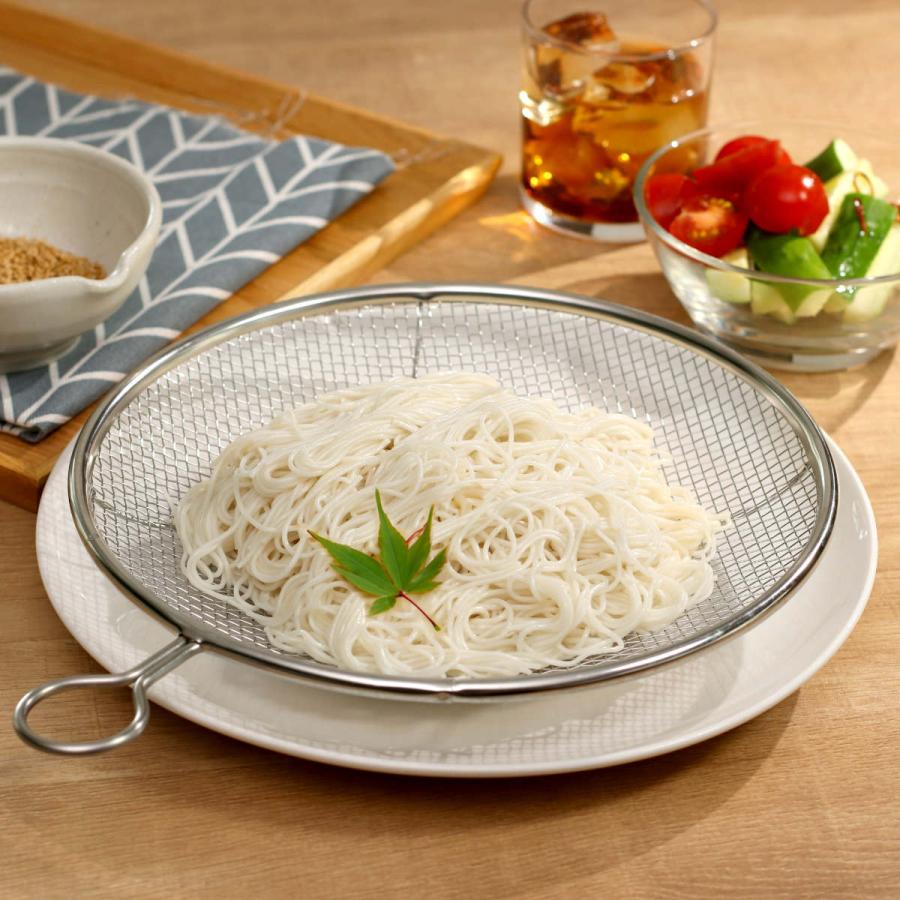 カンダ 盆ザル 27cm リング付き 食洗機対応 ステンレス製 日本製 平