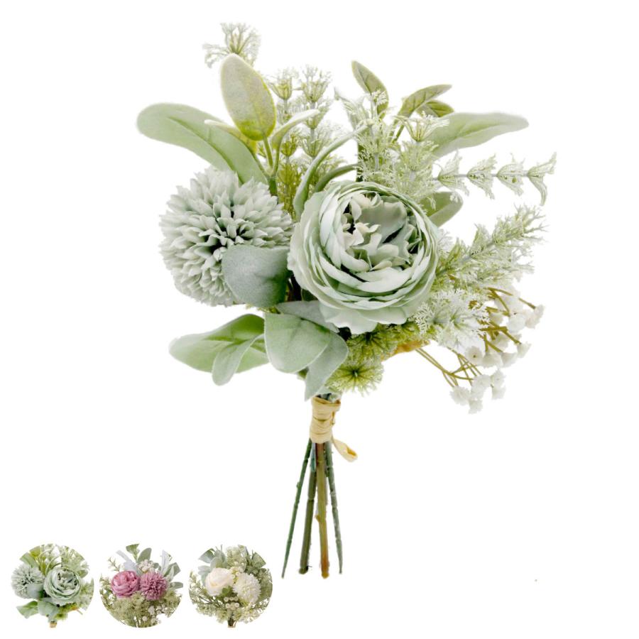 花　アートフラワーブーケ　アートフラワー　造花　花　プレゼント　4 造花 ミックスフラワーブーケ 4束セット （ ブーケ 花束 花 インテリア