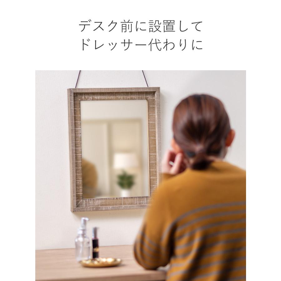 ヴィンテージ　木製フレーム　ウォールミラー 壁掛け鏡 天然木 鏡 楽天市場】ウォールミラー 34.5×44.5cm ヴィンテージ 古木材