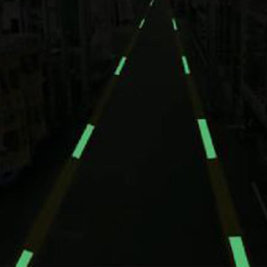 高輝度蓄光ステッカー 誘導ライン用テープ 5枚入 50mm幅×20cm （ 蓄光テープ ステッカー 誘導 避難 夜間 見やすい 高輝度 蓄光 ...