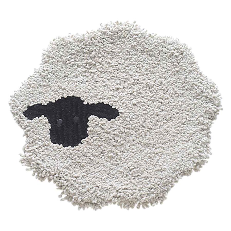 TECHNO PRIME チェアパッド アニマル 約35×35cm ハリネズミ ヒツジ