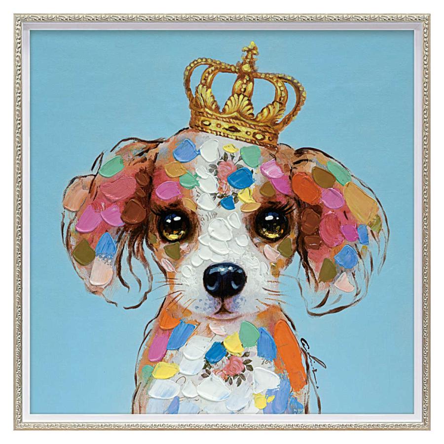 犬と猫 オイルペイント 絵画 絵画 オイル ペイント アート マゼンタ チワワ（Sサイズ