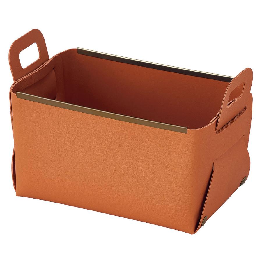 パール金属 収納ボックス フェイクレザー CUBEケース S 小物収納 卓上