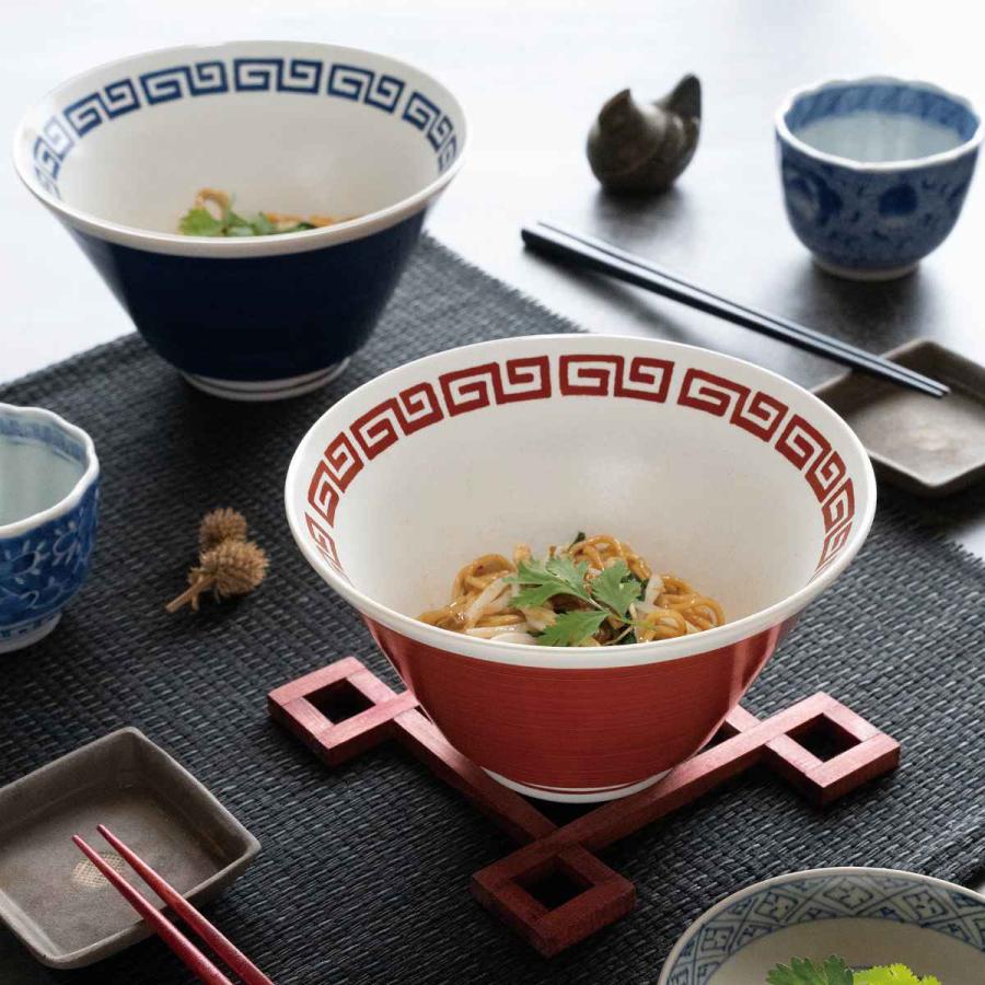 麺鉢 900ml ラーメン鉢 レトロ中華 ナルト 磁器 （ 食洗機対応 電子