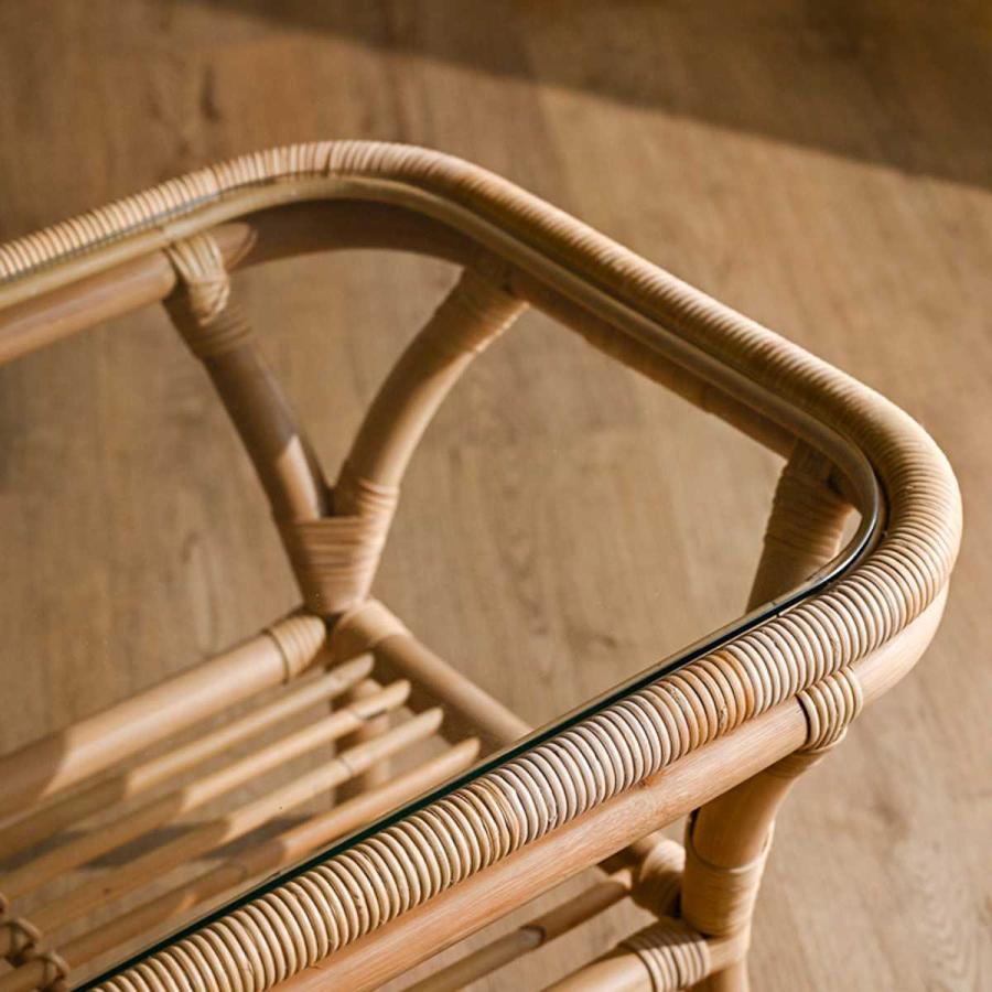 センターテーブル ラタン 幅100cm ガラス天板 完成品 Breeze センターテーブル ラタン 幅100cm ガラス天板 完成品 Breeze