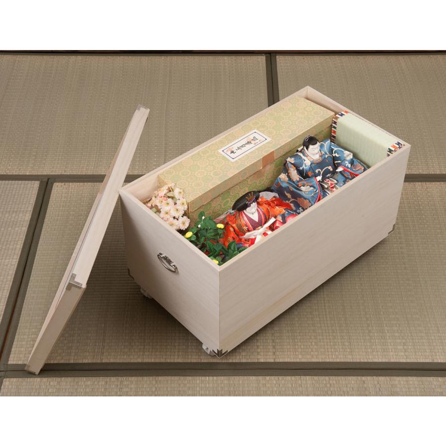 桐 ひな人形ケース 幅42cm 1段 キャスター付 日本製 完成品 桐 ひな人形ケース 幅42cm 1段 キャスター付 日本製 完成品