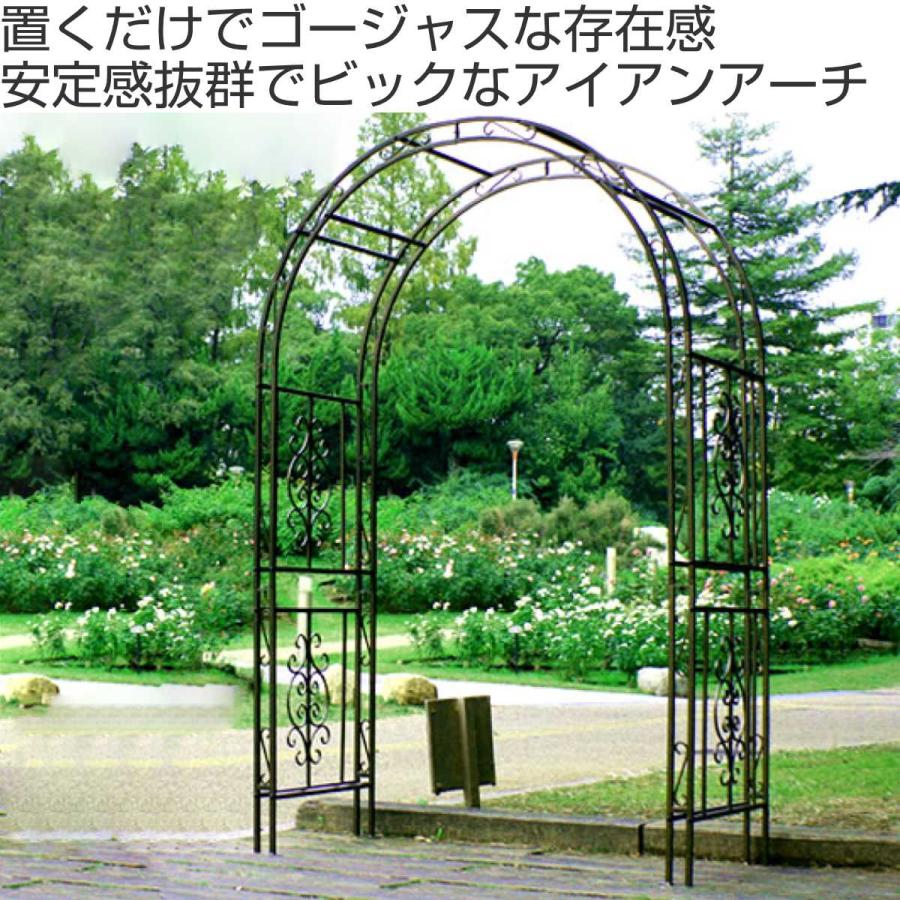 数量限定セール」ガーデンアーチ ローズアーチ 扉付き スチール製 鉄製