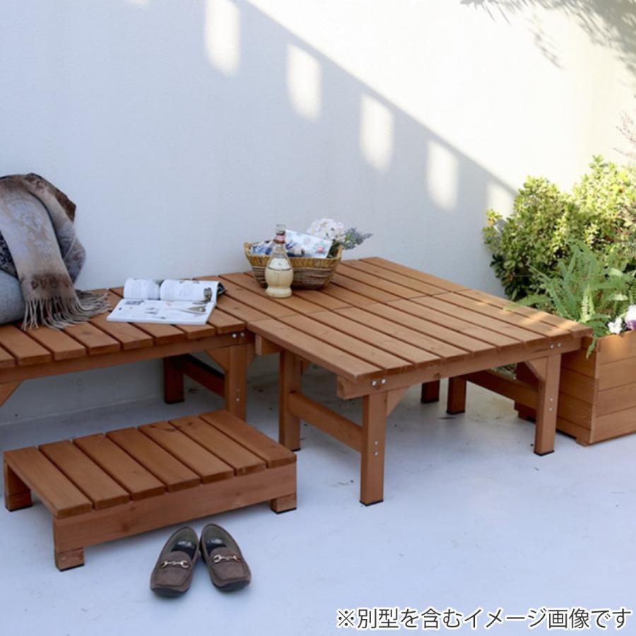 ユニット縁台ベンチ hiyori 幅87 奥行55 （ ガーデンデッキ ベンチ