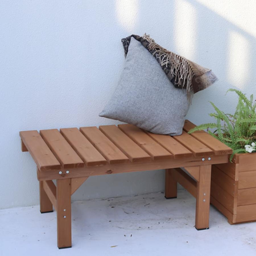 ユニット縁台ベンチ hiyori 幅87 奥行55 （ ガーデンデッキ ベンチ