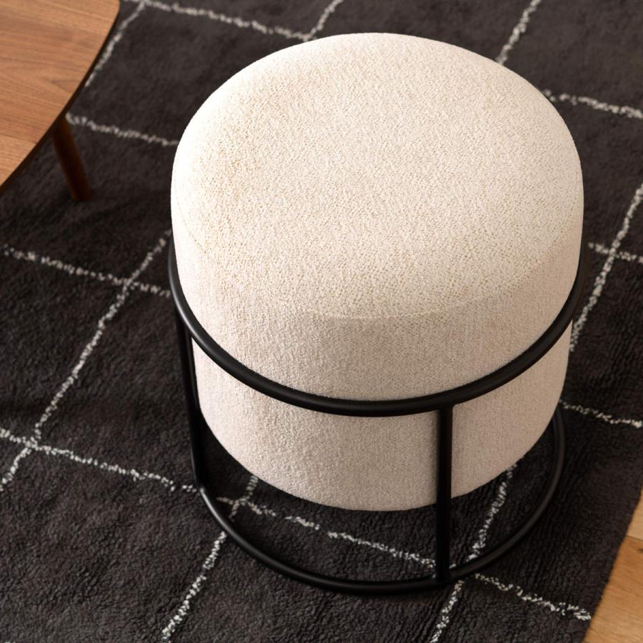 東谷 スツール 円型 直径45cm 高さ49cm （ 丸 ファブリック クッション