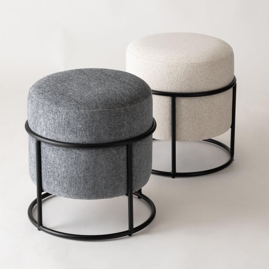 東谷 スツール 円型 直径45cm 高さ49cm （ 丸 ファブリック クッション