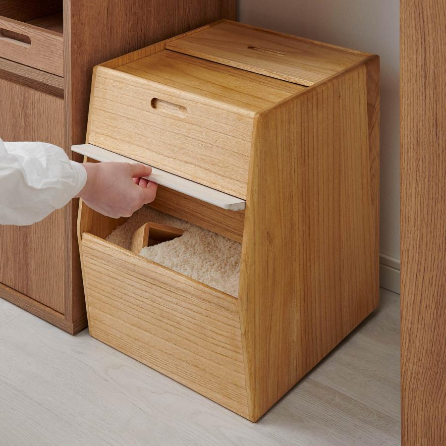 OSMAC 米びつ 30kg KIRISAI 桐のこめ櫃 （ 桐 天然木 日本製 調湿 一合