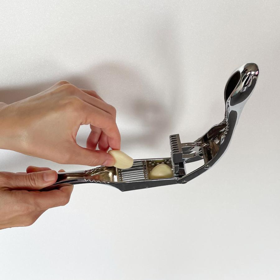 ニンニク生姜プレス＆スライサー Felio アルミ製 （ フェリオ にんにく