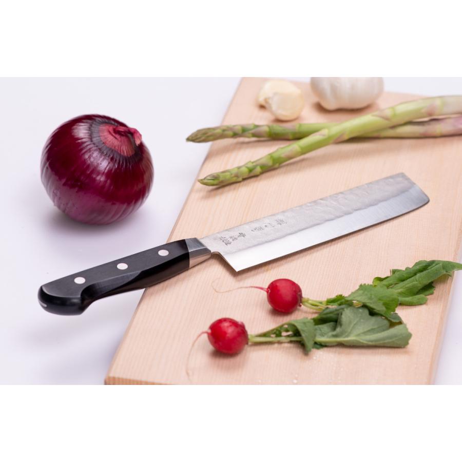 堺刀司　菜切包丁　青鋼　165mm 菜切包丁 16cm 青鋼鍛造本割込 堺刀司 日本製 （ 包丁 菜切り包丁 野菜