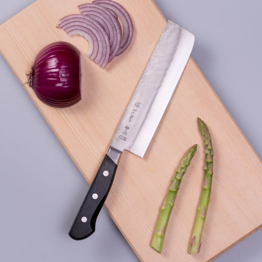 菜切包丁 16cm 青鋼鍛造本割込 堺刀司 日本製 （ 包丁 菜切り包丁 野菜