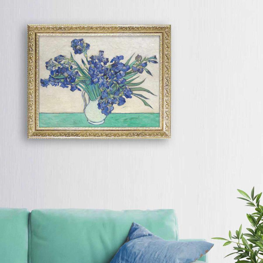 ゴッホ アイリス アート 額縁 インテリア ゴッホ アイリス 10号 立体複製名画 額付き 壁掛け 有名画家 アートの