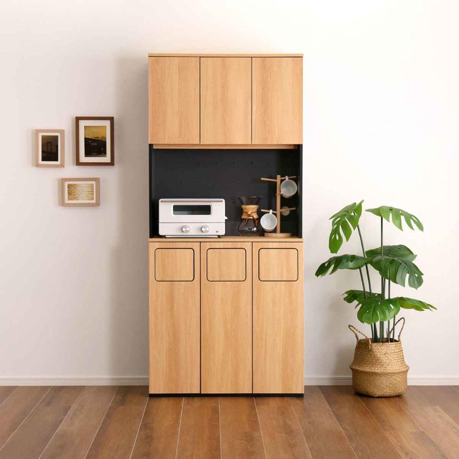 ♡ ヴィンテージごみ箱一体型食器棚 ごみ箱3つタイプ ウォールナット[7185] ヴィンテージごみ箱一体型食器棚 ごみ箱3つタイプ ウォールナット [7185]