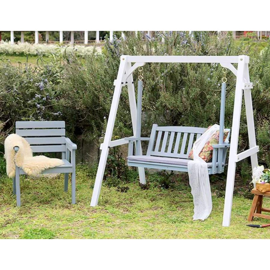 ベンチ 天然木製スウィングベンチ Elan エラン （ ブランコ 木製 屋外