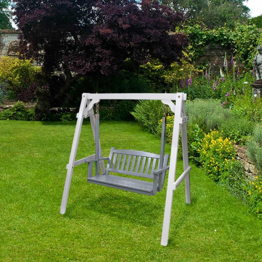 ベンチ 天然木製スウィングベンチ Elan エラン （ ブランコ 木製 屋外