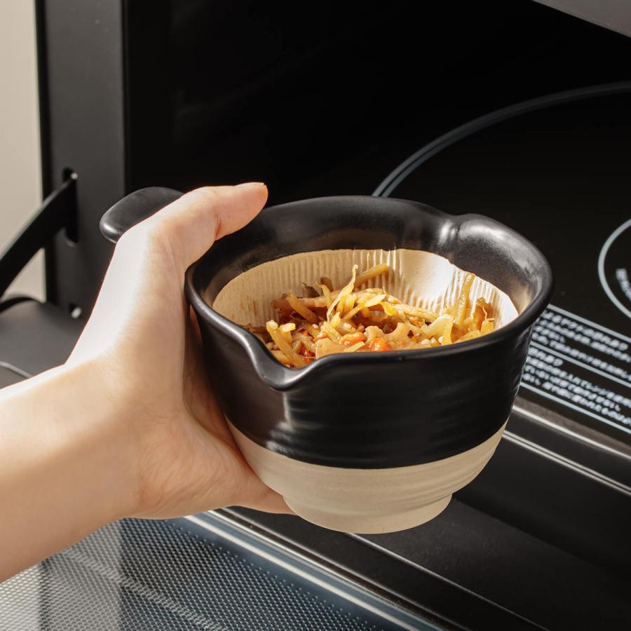 萬古焼　松阪萬古　鉢(火鉢？)　２個セット 　　　共箱付き 八十八/やそはち 万古焼のおひつ一椀 黒白2個組 通販 - ディノス