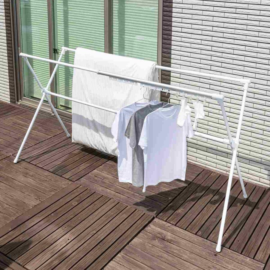 物干し 洗濯物干し 布団干し 伸縮式 X型 幅 134〜230cm （ 物干し