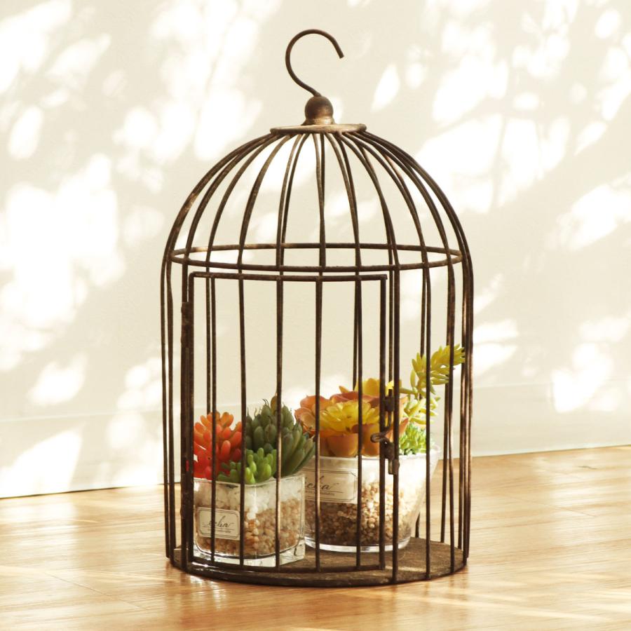 鳥かご ヴィンティー バードケージ ハンギングポット （ プランター