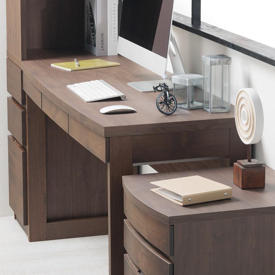 堀田木工所　デスク　学習机　無垢　アルダー材　ウォールナット 色　シンプル アルダー材を贅沢に使用したやさしい丸みの学習机シリーズ【ダック