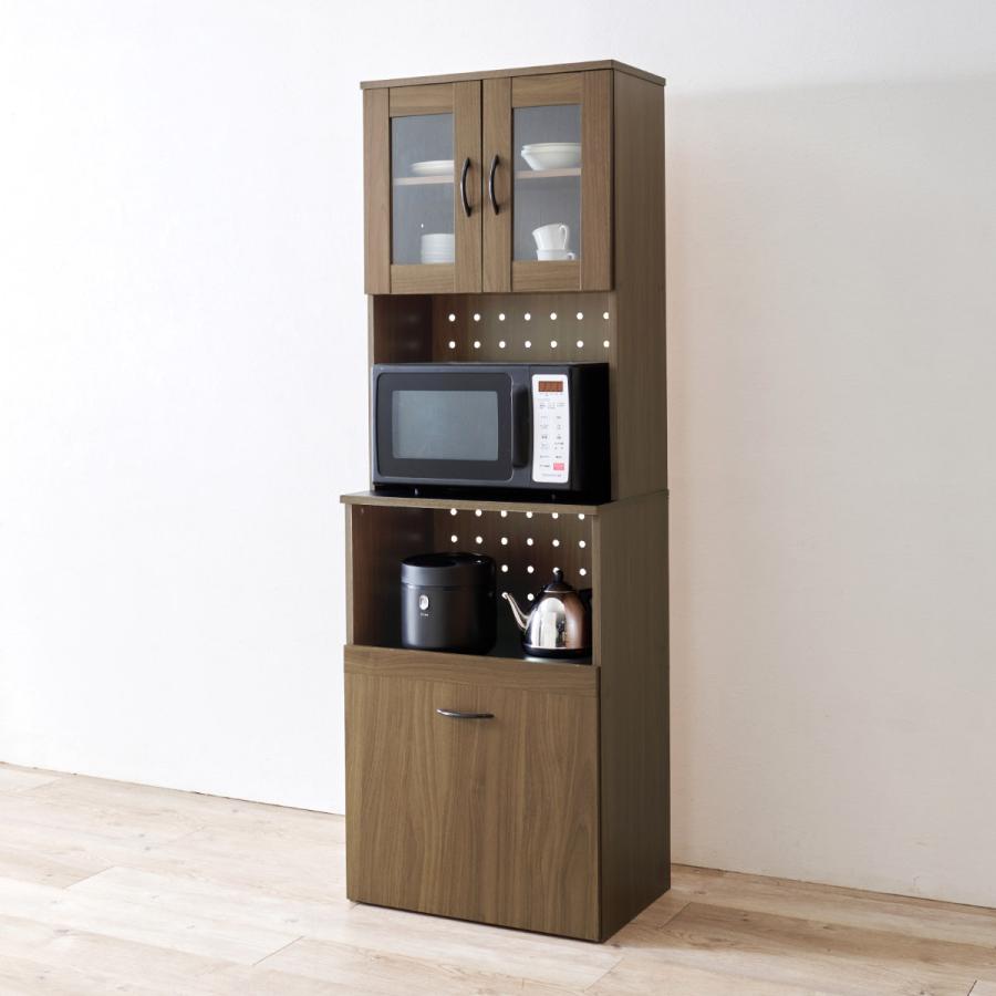 HAGiHARA（萩原） キッチンボード 幅59cm キッチン収納 ワゴンタイプ