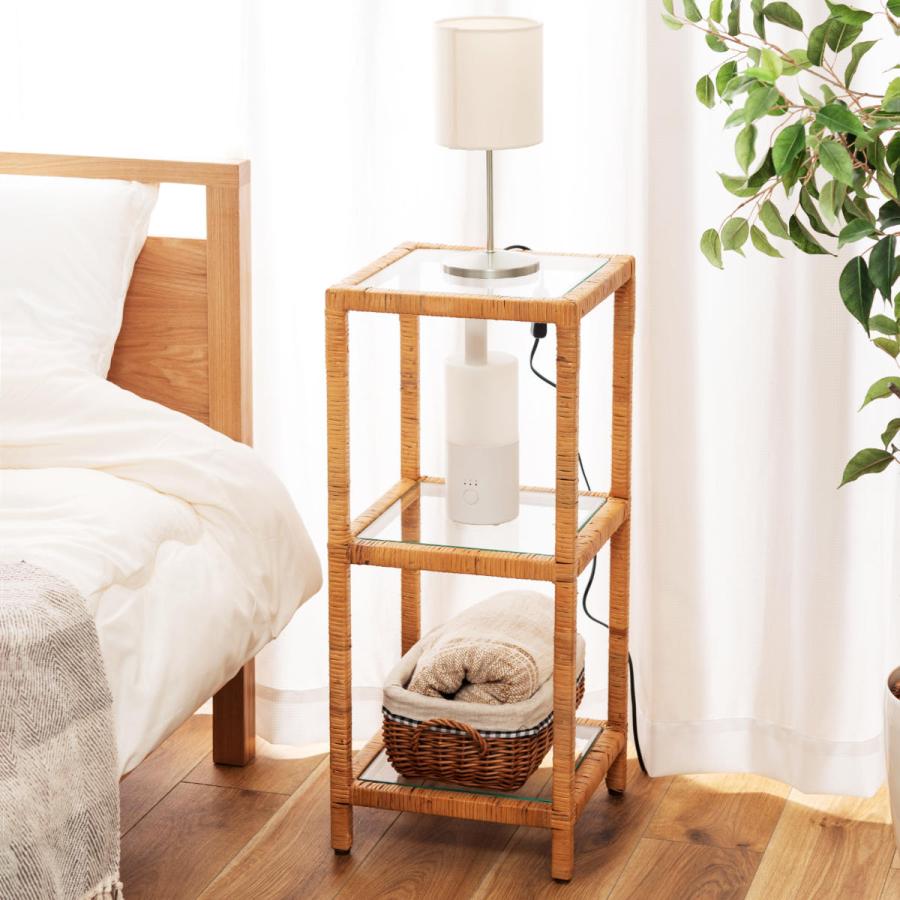 アイアンフレーム シェルフ棚 ラタン(籐) ガラス棚 楽天市場】【最大500円クーポン】 シェルフ アイアン 木製 幅90cm 高さ