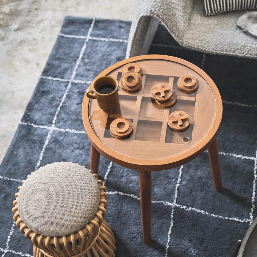 東谷 籐 ラウンドスツール 座面高40cm 鼓型 天然木 （ スツール