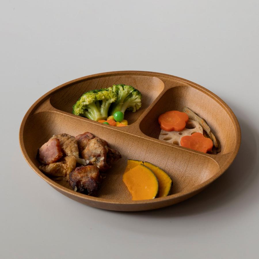 カノー ランチプレート Woody 抗菌 すくえる丸ランチプレート （ 電子