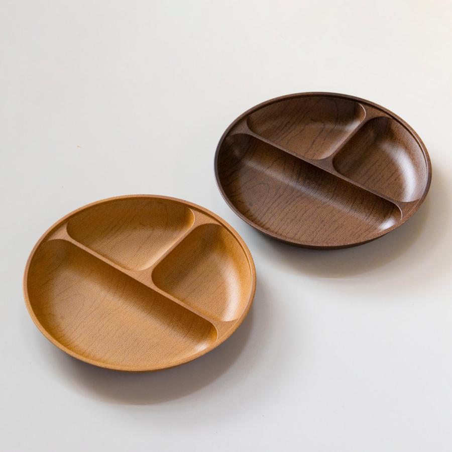 カノー ランチプレート Woody 抗菌 すくえる丸ランチプレート （ 電子