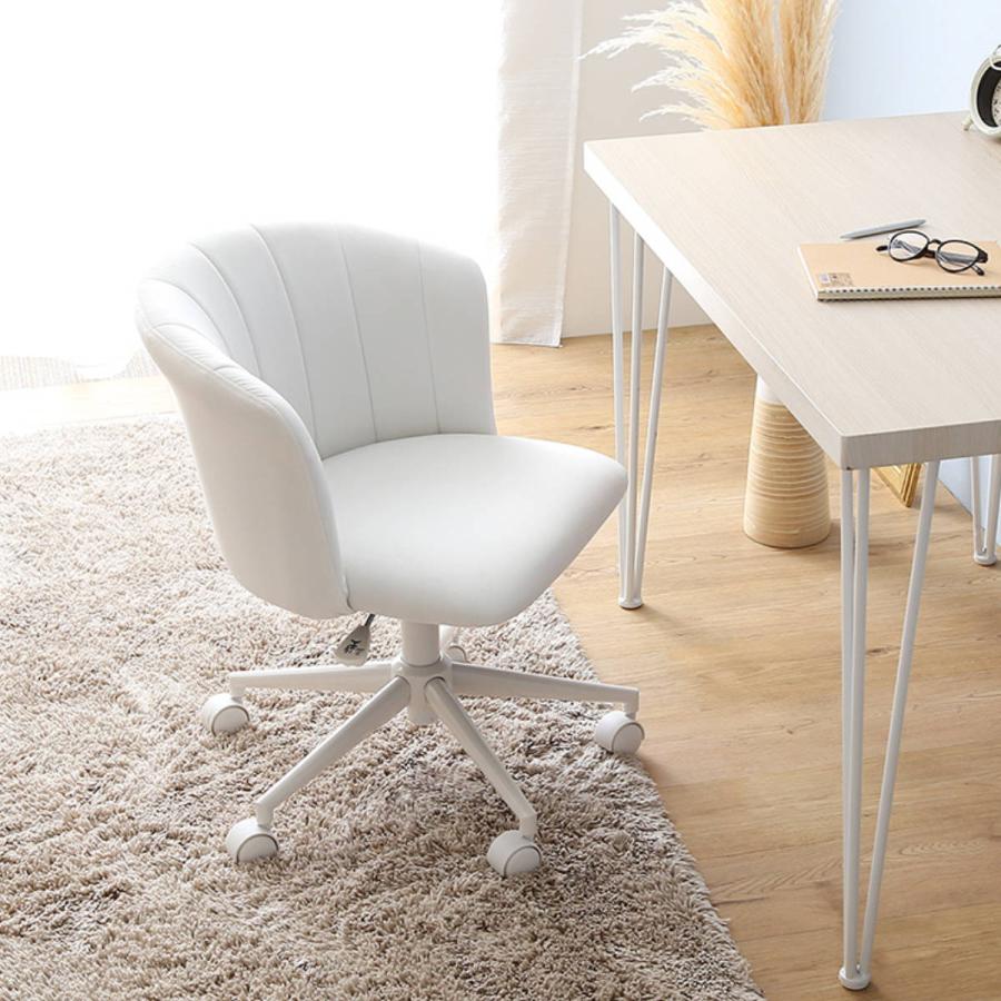 大人かわいいチェア Cherie オフィスチェア 昇降式 座面高44〜52.5cm