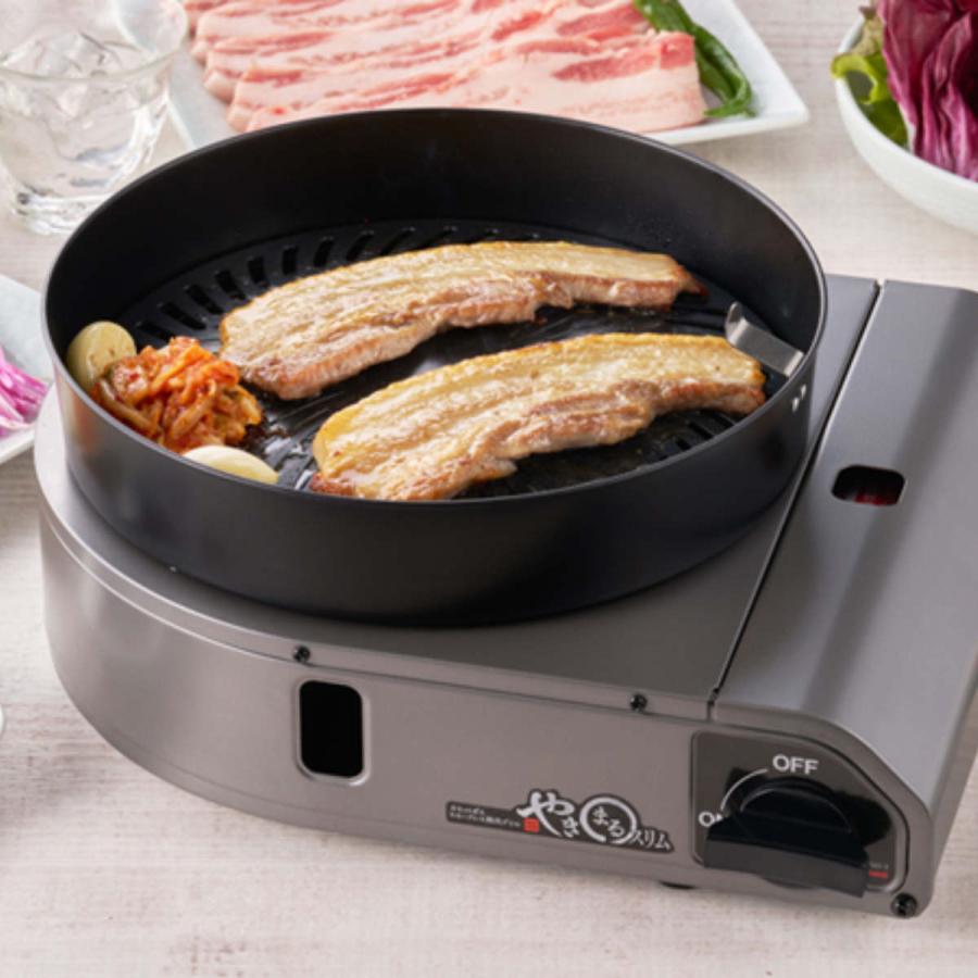 Iwatani 焼肉グリル ガスグリル Iwatani 焼肉グリル カセットコンロ付き やきまるスリム （ カセット