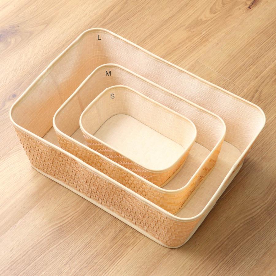 ちどり産業 バスケット クローンバンブー 角型 L 洗える 幅54×奥行38