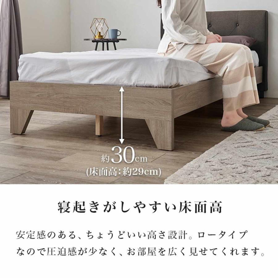 ファブリックベッド シングル 背もたれ すのこ （ ベッド ファブリック