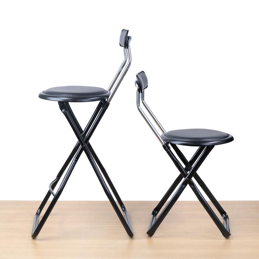ルネセイコウ 折りたたみ椅子 座面高60cm キャプテンチェア ハイタイプ
