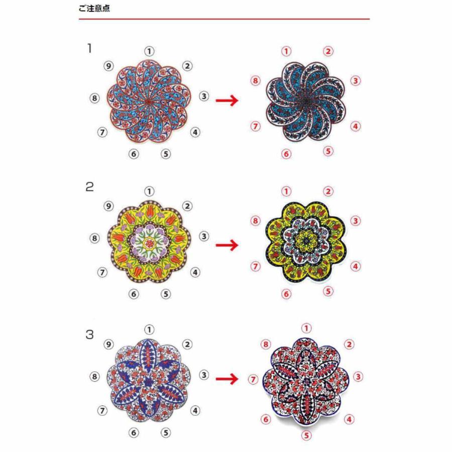 コースター 11cm IZNIK タイルコースター 陶器 （ トルコ陶器