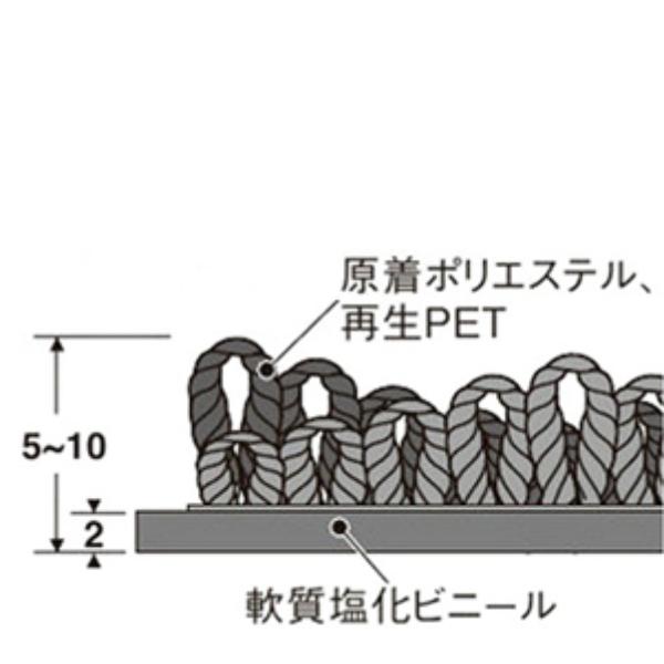 （法人限定） 玄関マット 屋内 業務用 135×165cm サンドアートマット オフィス サイズオーダー （ 玄関 マット 吸水 屋内用 吸水マット 雨天 ）｜interior-palette｜06