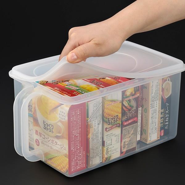 イノマタ化学 保存容器 9.5L 深型 取っ手付き 同色6個セット （ 食品